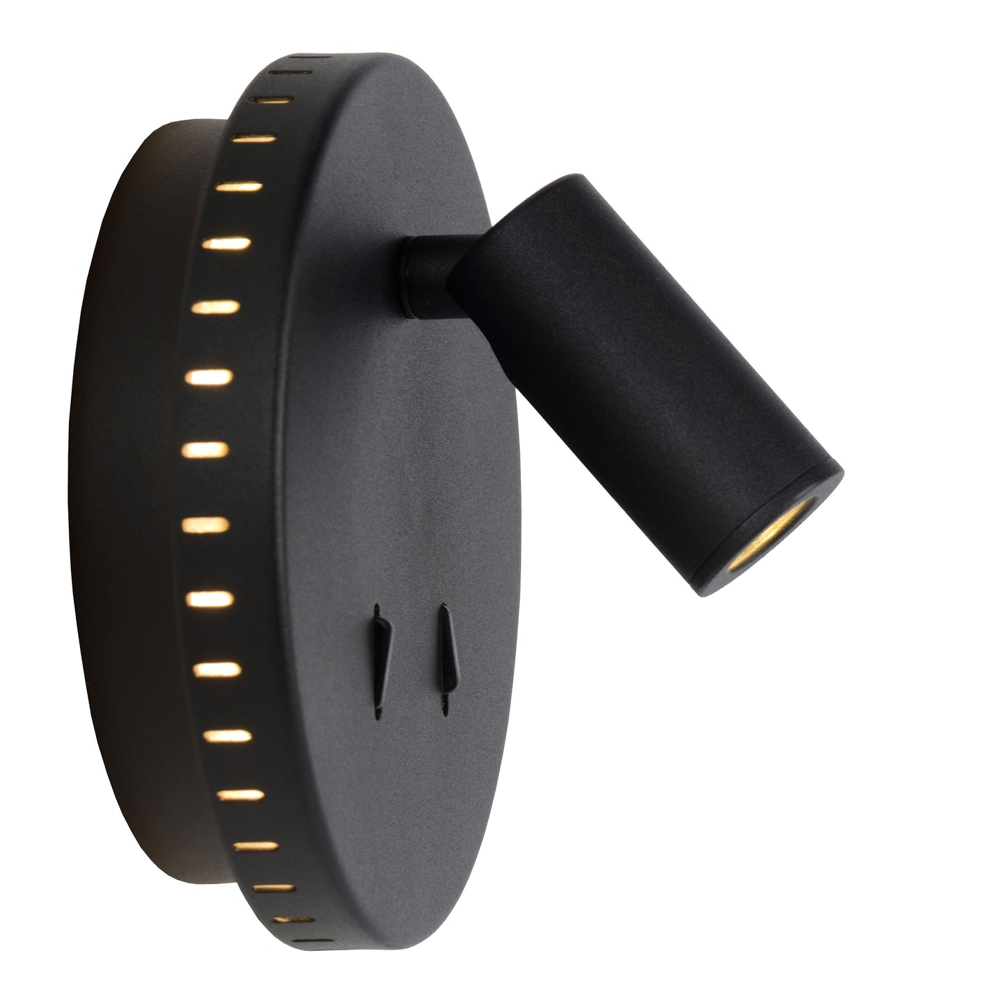 Lucide BENTJER - Bedside lamp / Wall light - Ø 14 cm - LED - 3000K - Black