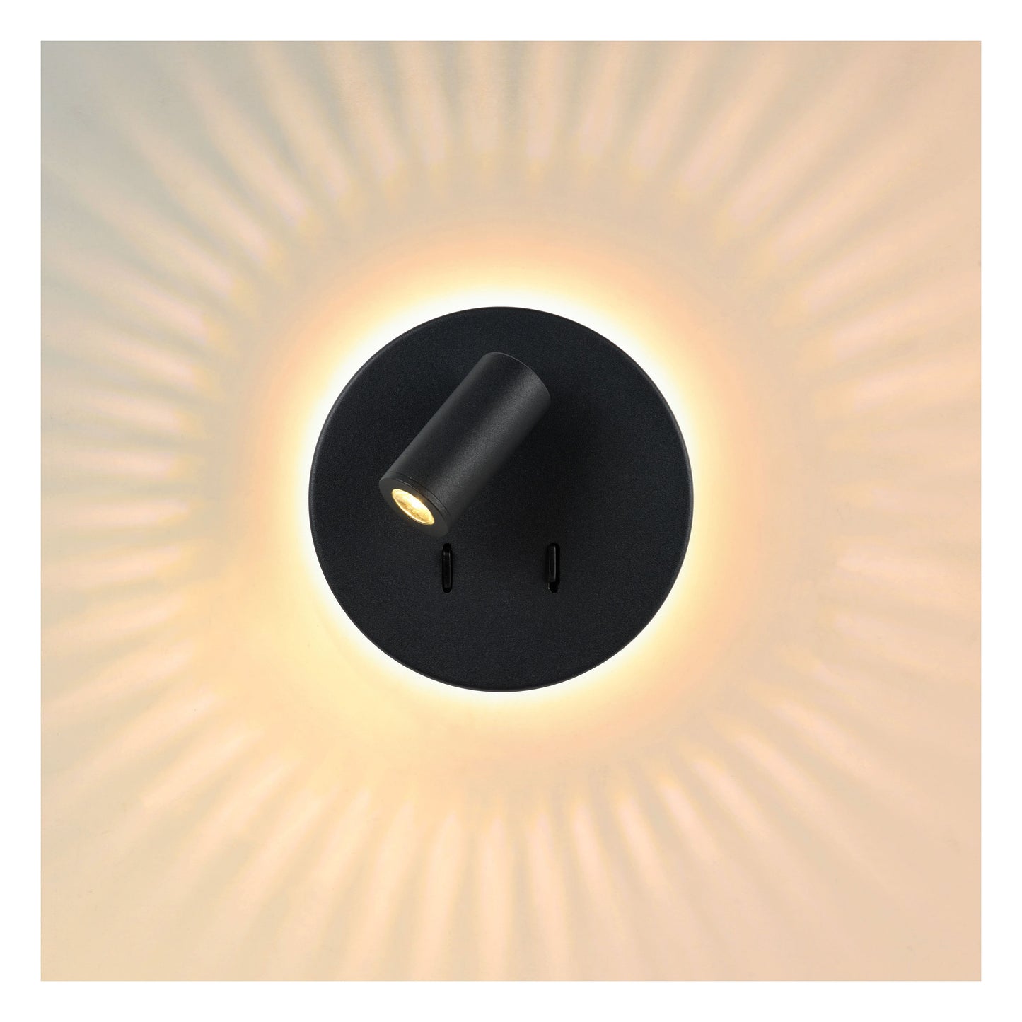 Lucide BENTJER - Bedside lamp / Wall light - Ø 14 cm - LED - 3000K - Black