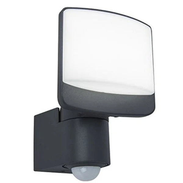 Sunshine Outdoor Black PIR Wall Light