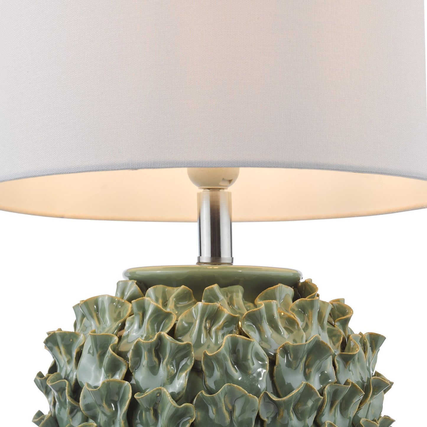 Ailsa Ceramic Table Lamp Green With Shade