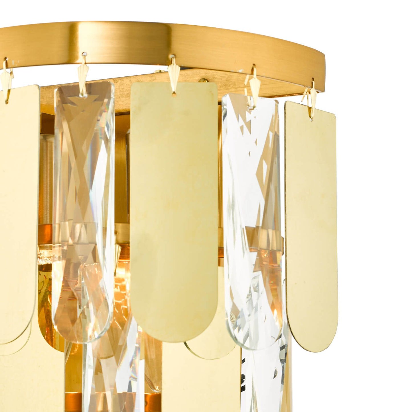 Amira 2 Light Wall Light Polished Gold Crystal