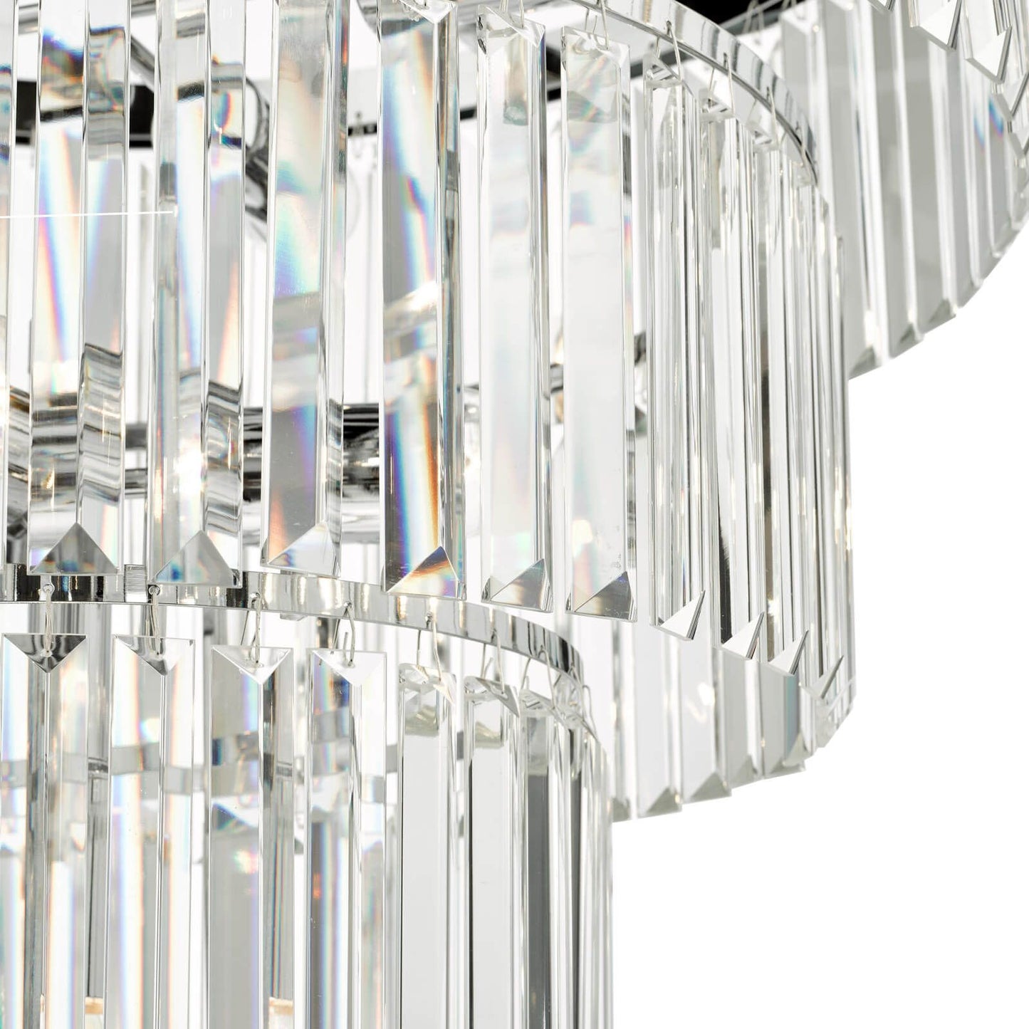 Angel 8 Light Pendant Polished Chrome Crystal