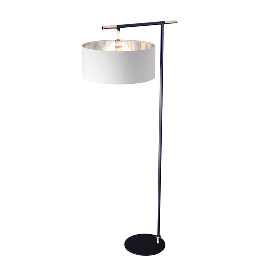 Balance 1 Light Floor Lamp – Black, Polished Nickel