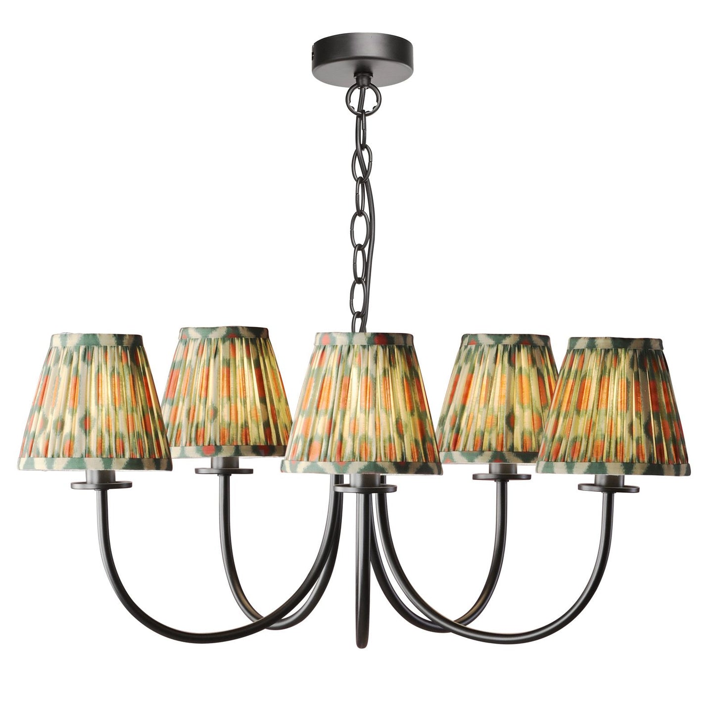 Becca 5 Light Pendant Matt Black With Shade