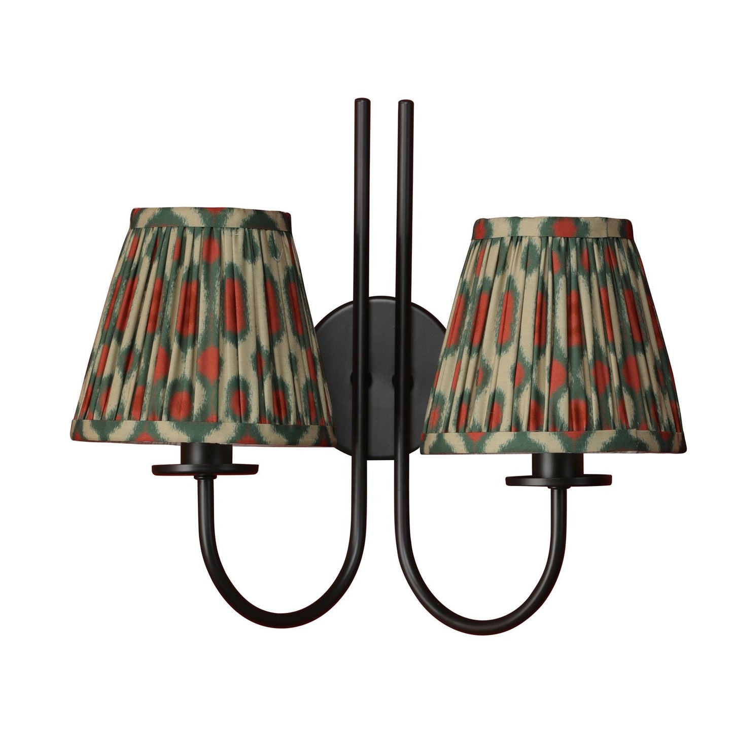 Becca 2 Light Wall Light Matt Black With Shade