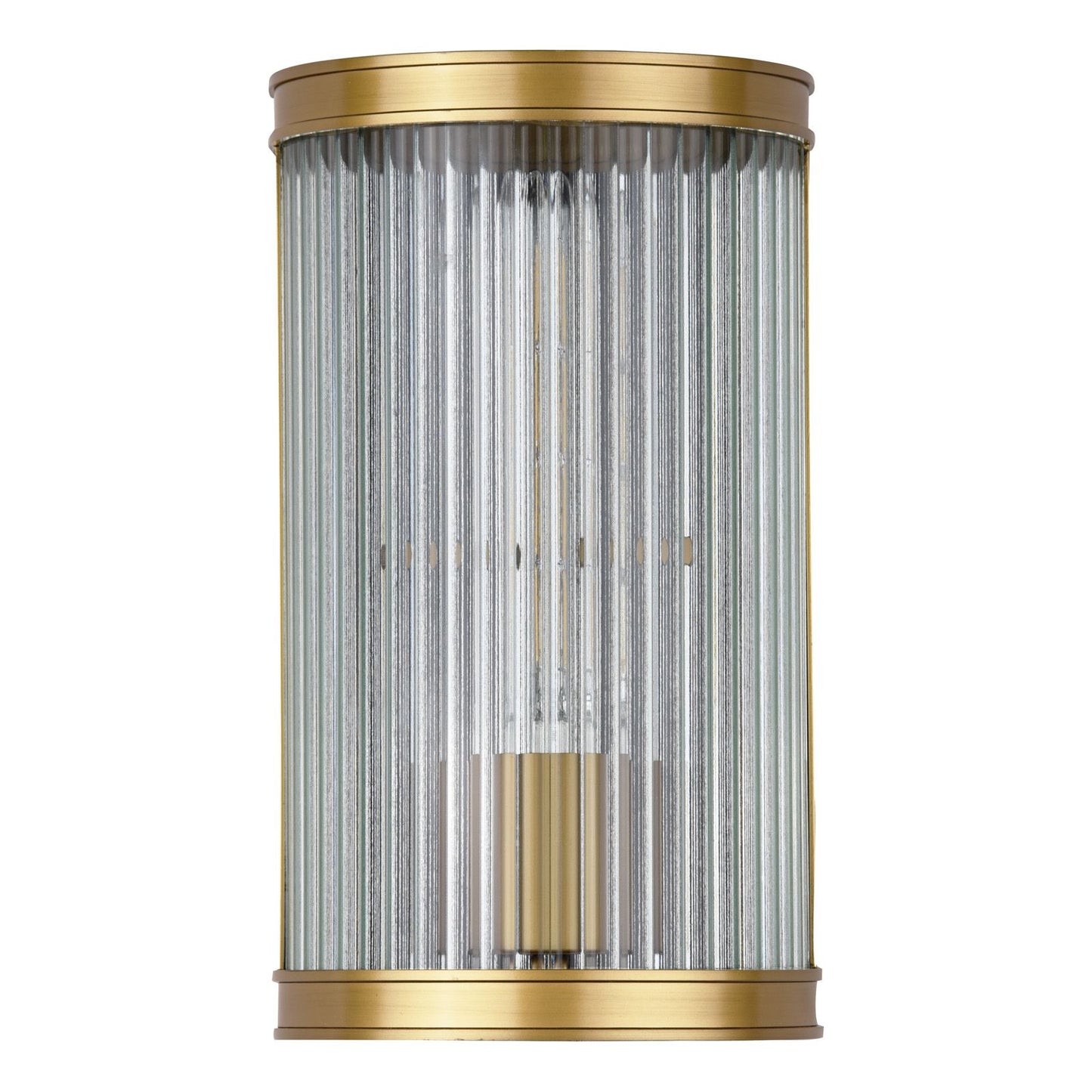 Bianka Wall Light Bronze and Ribbed Glass