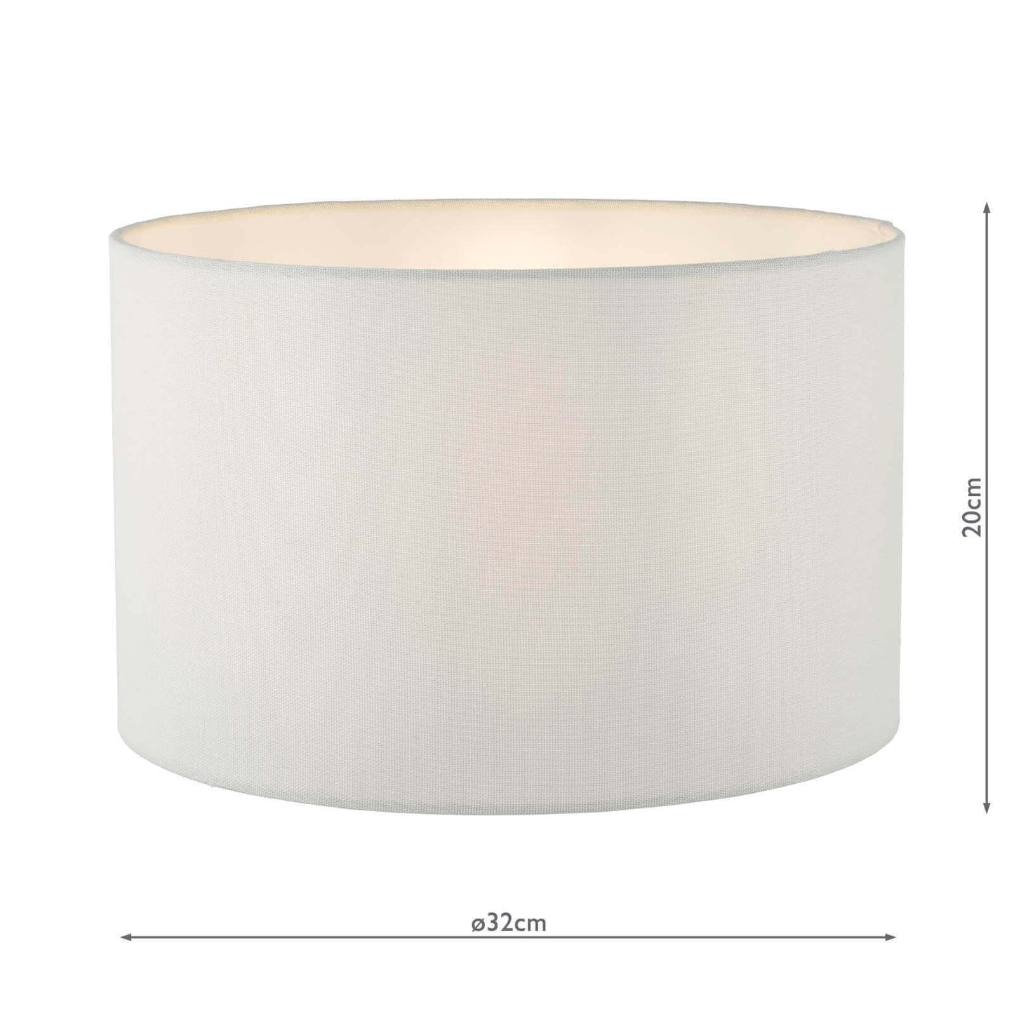 Bidelia White Linen Drum Shade 32cm