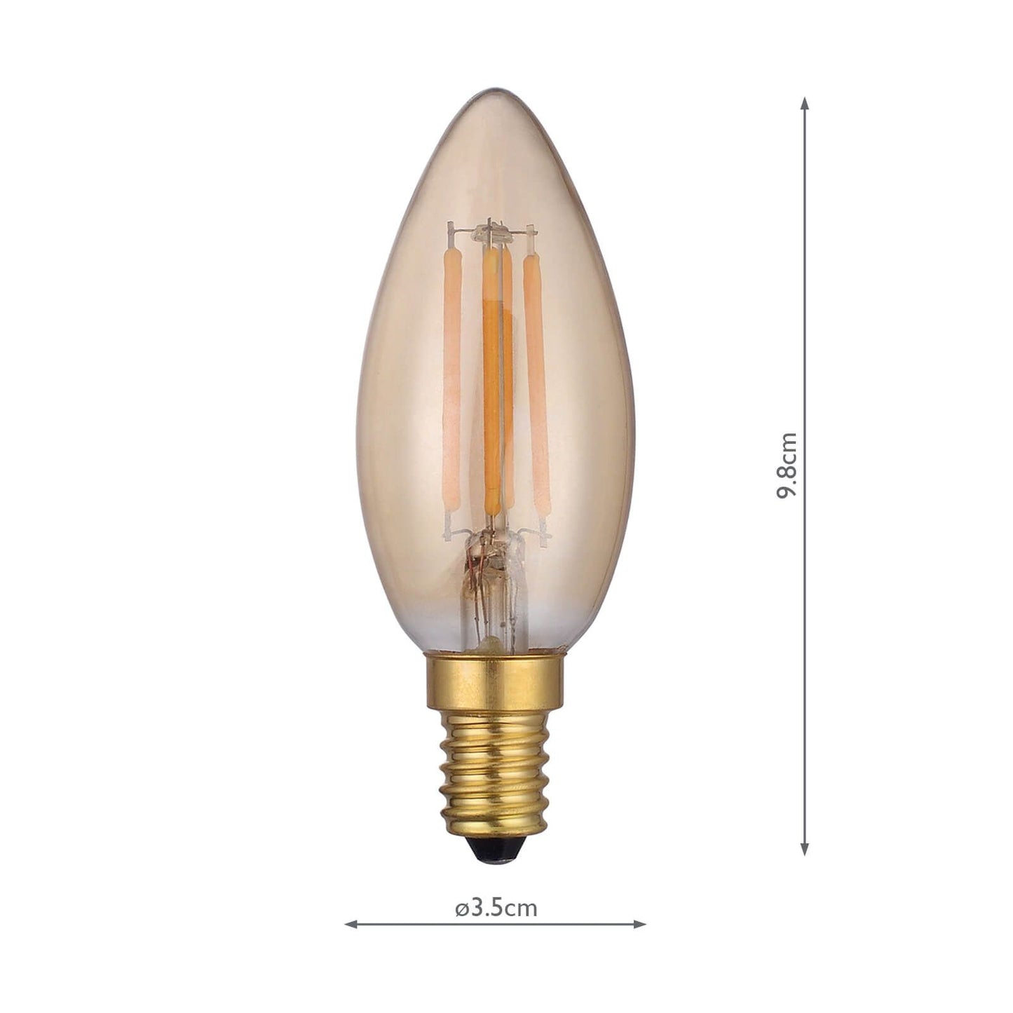 (Pack of 5) LED Candle Light Bulb (Lamp) SES/E14 4W 250LM