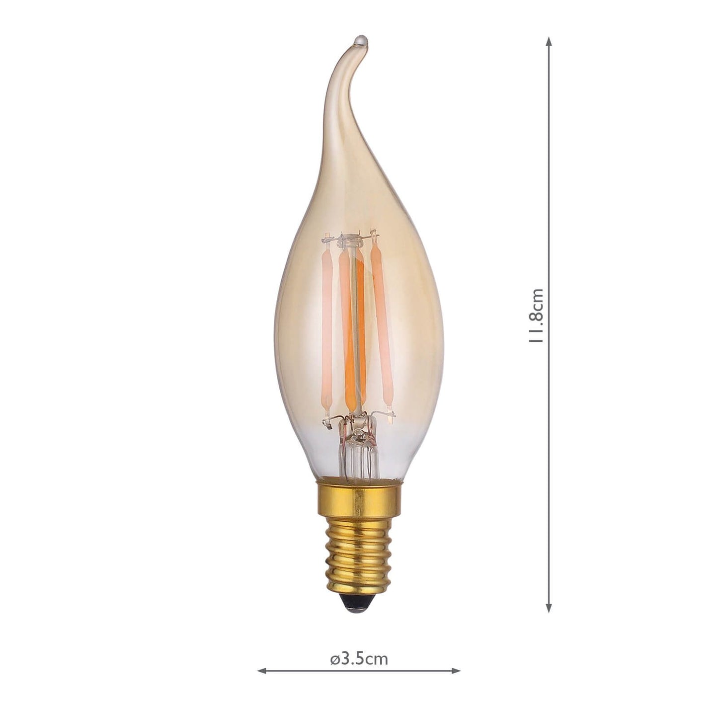 (Pack of 5) LED Candle Light Bulb (Lamp) SES/E14 4W 250LM
