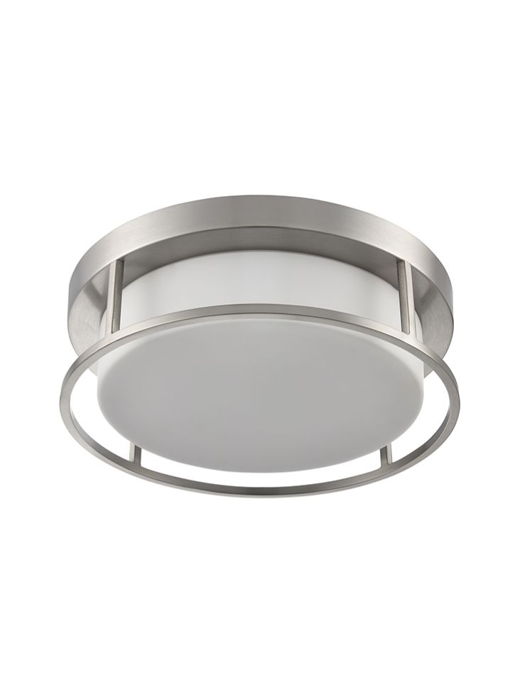 Blaine Satin Nickel 300mm Flush Ceiling Fitting