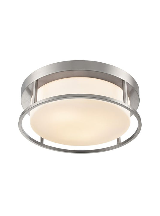 Blaine Satin Nickel 300mm Flush Ceiling Fitting