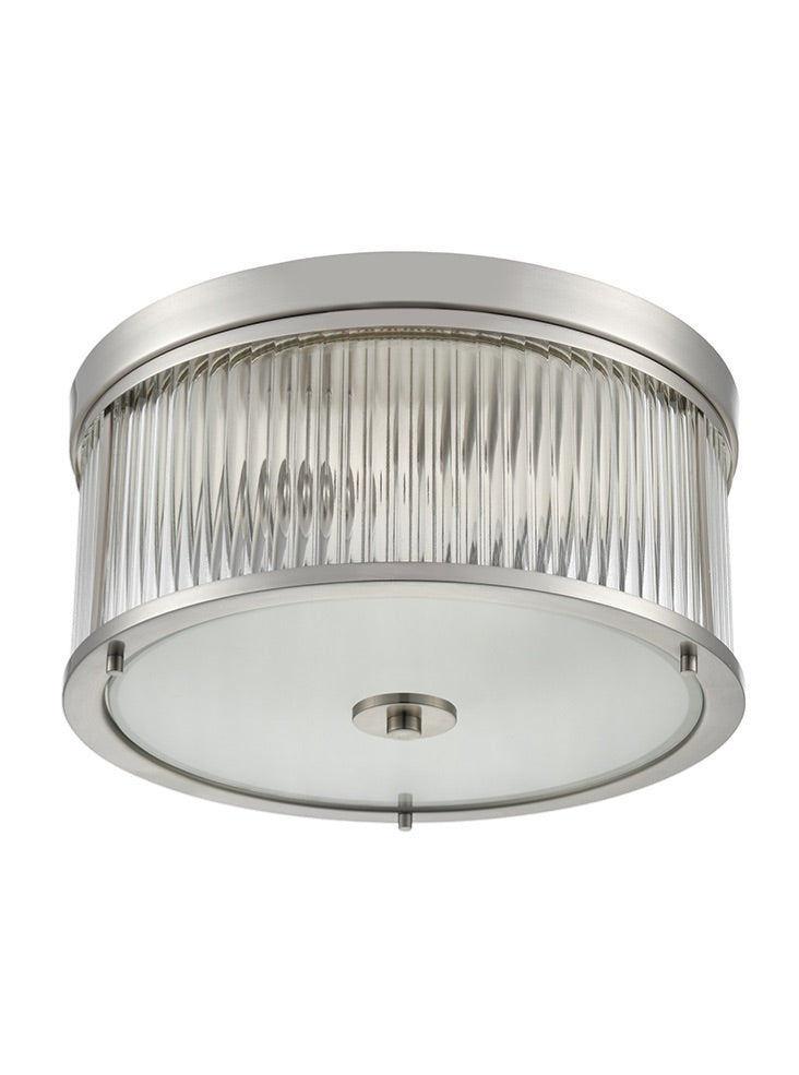 Bonham Satin Nickel Flush Ceiling Fitting