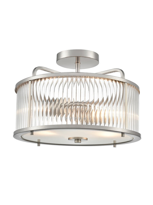 Bonham Aged Brass Semi-Flush Ceiling Fitting