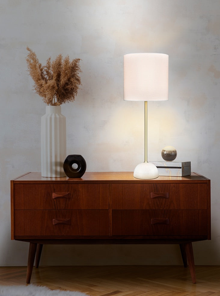Brooke Satin Brass Table Lamp