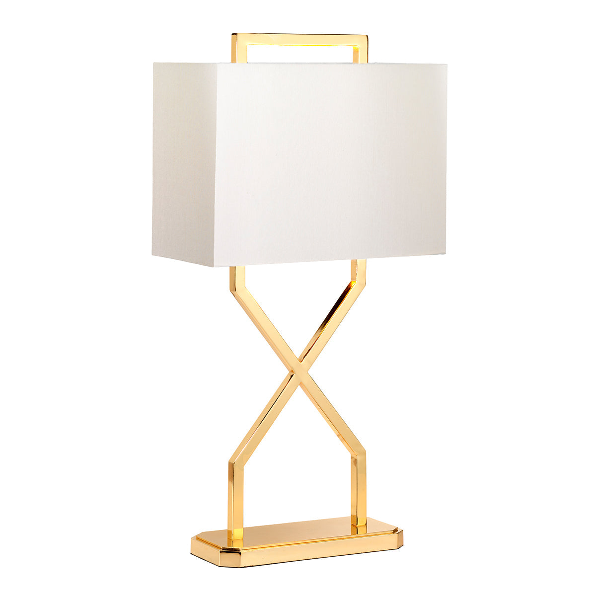 Cross 1 Light Table Lamp – Polished Gold
