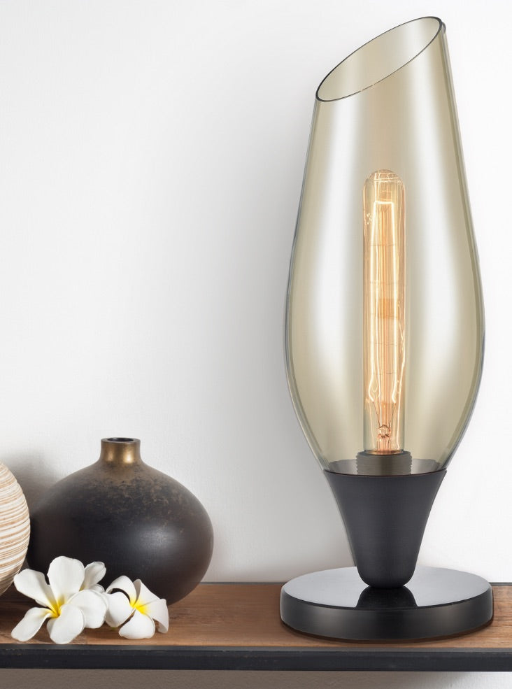 Taper Amber Table Lamp