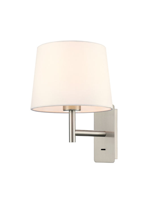 Christie 1lt Satin Nickel Wall Light