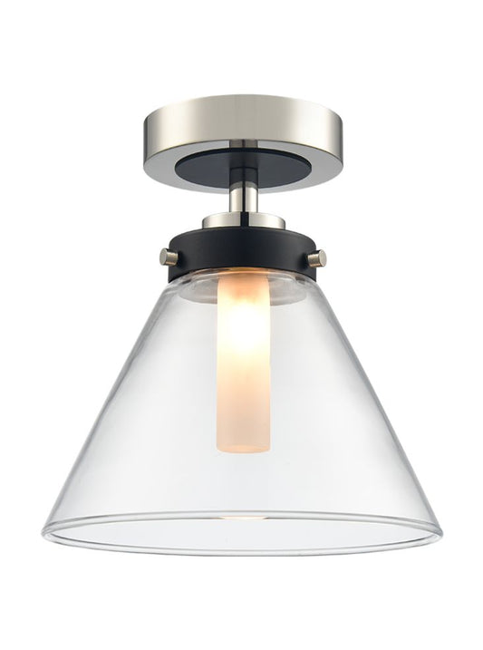 Conica Flush Fitting matt black and polished nickel