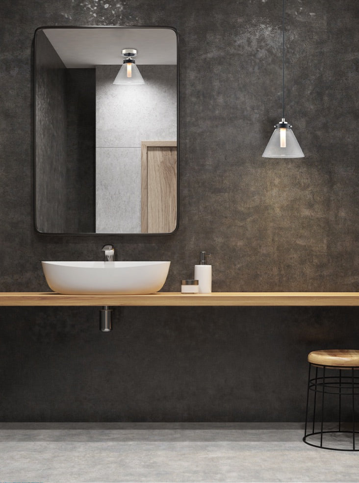 Conica Flush Fitting matt black and polished nickel