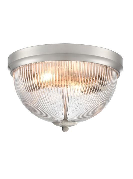 Cupola Satin Nickel 300mm Flush Ceiling Fitting