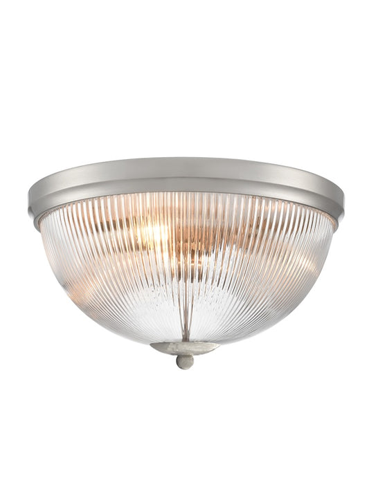 Cupola Satin Nickel 380mm Flush Ceiling Fitting