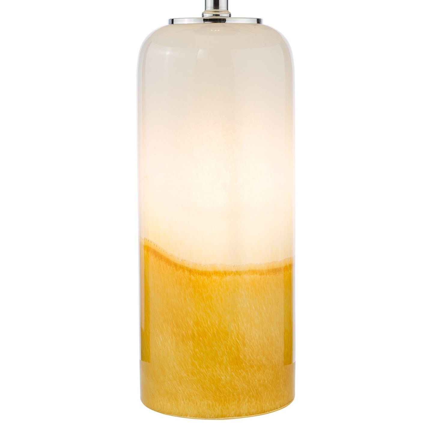 Deandra Table Lamp Yellow and White Art Glass With Shade