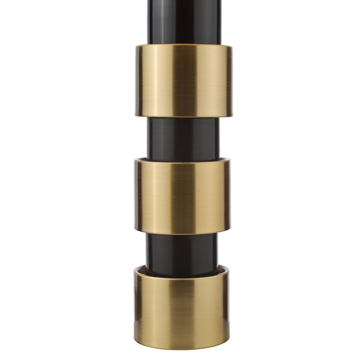 Elwyn Table Lamp Satin Gold and Satin Black With Shade