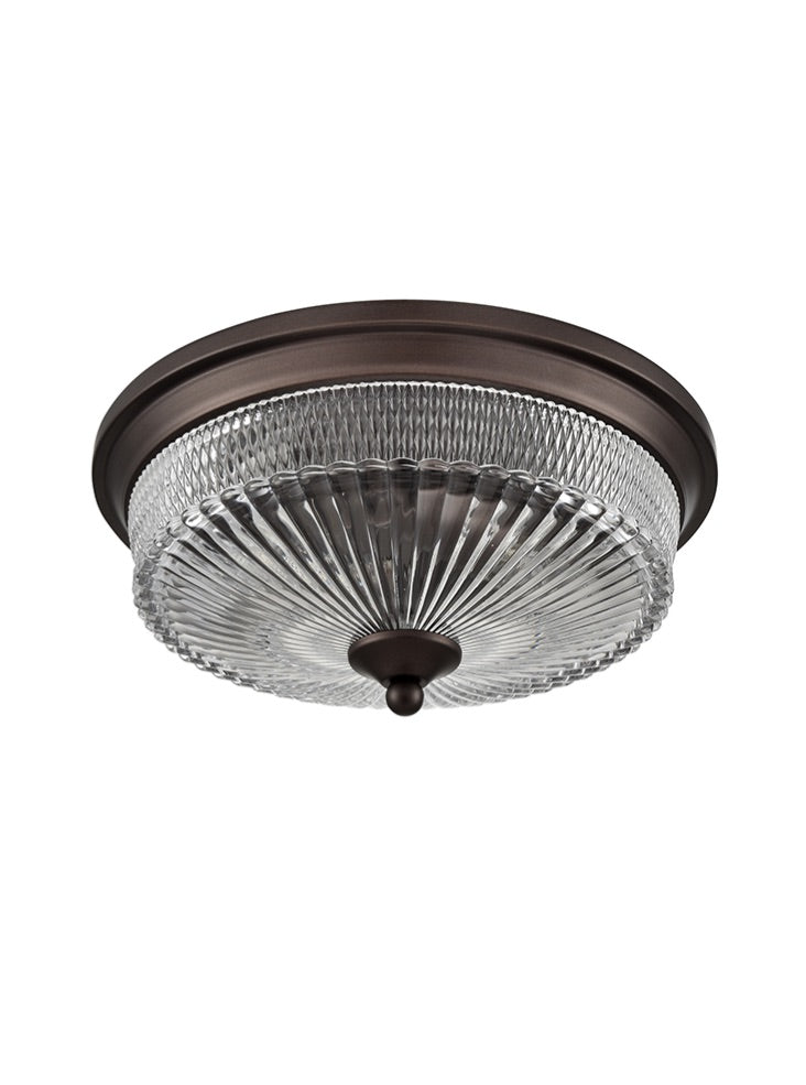 Emerson Dark Brown Flush Ceiling Fitting