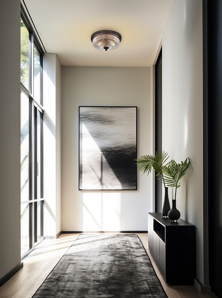 Emerson Dark Brown Flush Ceiling Fitting