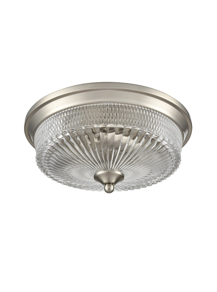 Emerson Satin Nickel Flush Ceiling Fitting