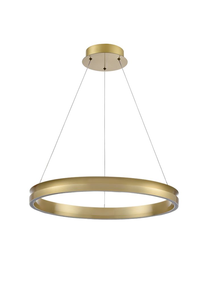 Eternity 600mm Satin Brass LED Pendant