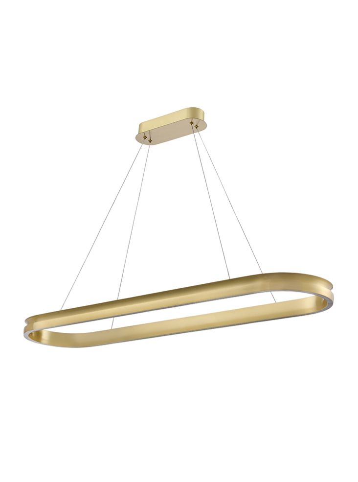 Eternity Oval Satin Brass LED Pendant