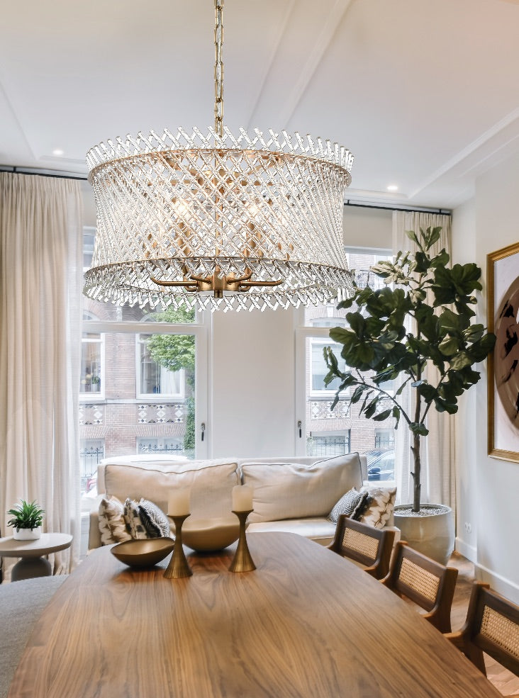 Ethereal 6lt Pendant in Aged Brass