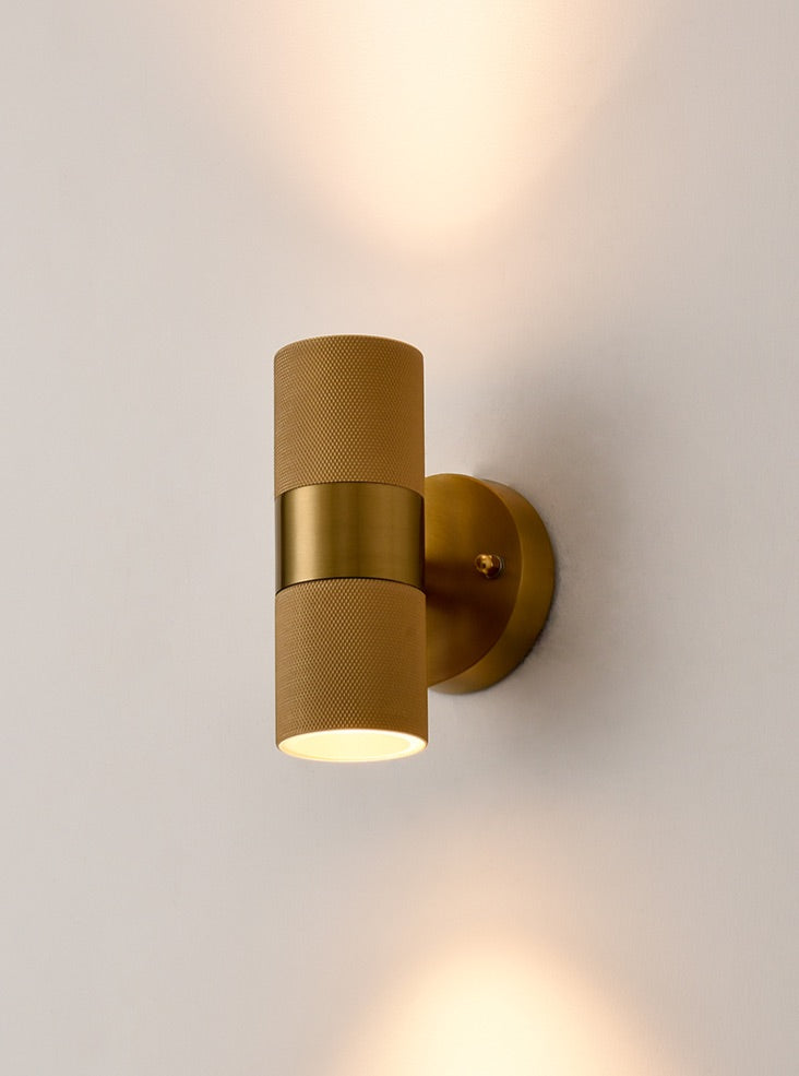 Exto Aged Brass Exterior Wall Light