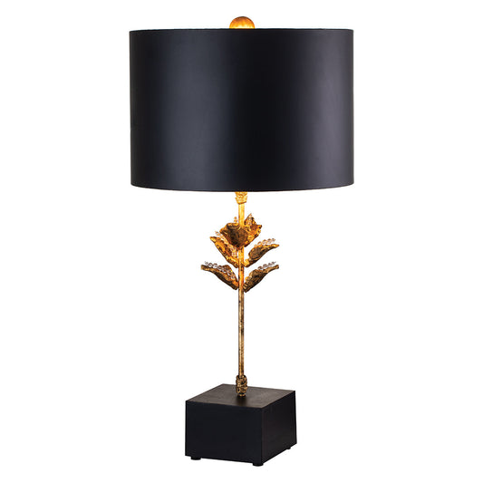 Camilia 1 Light Table Lamp – Antique Gold and Black (Stock ETA)