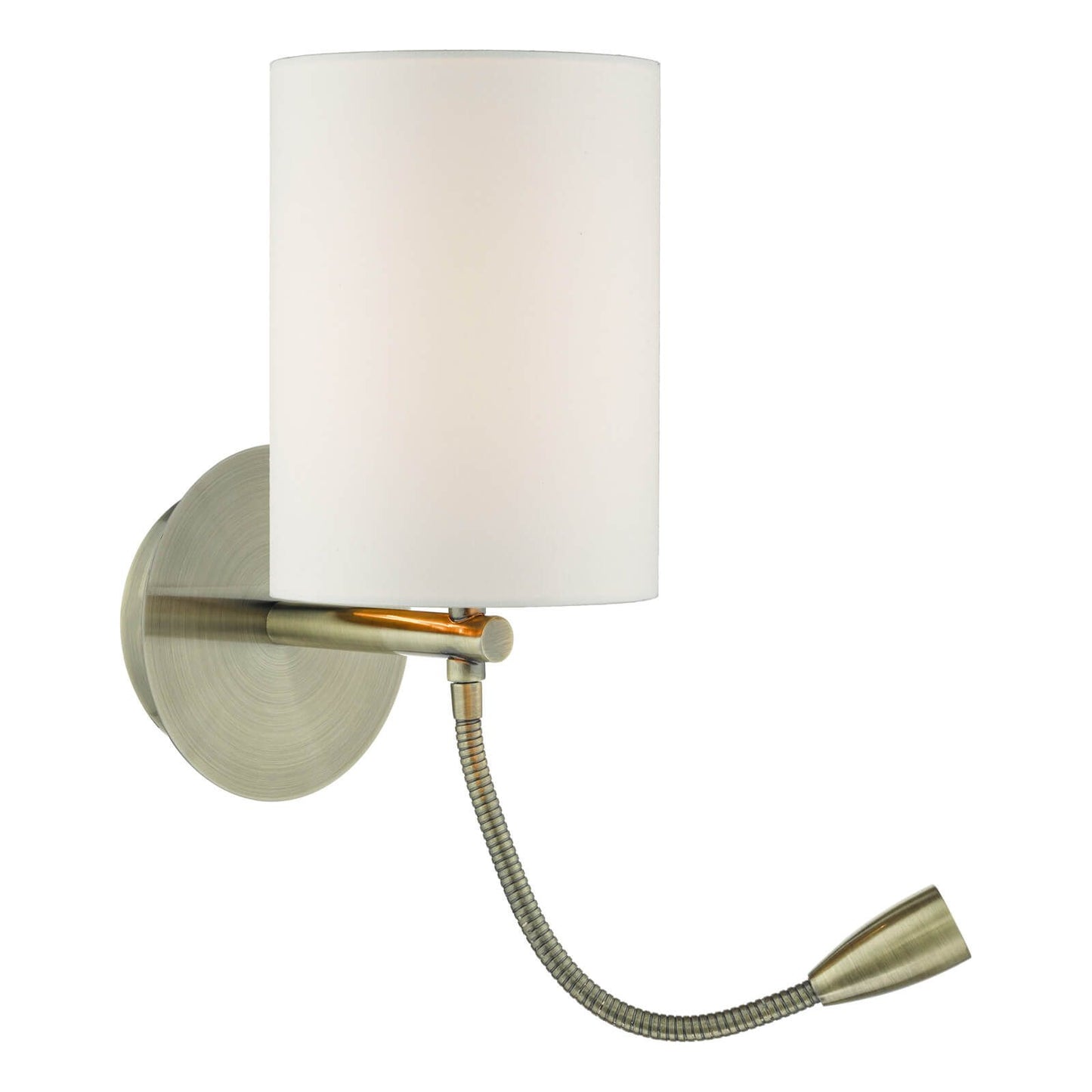 Feta Wall Light LED Antique Brass With Shade