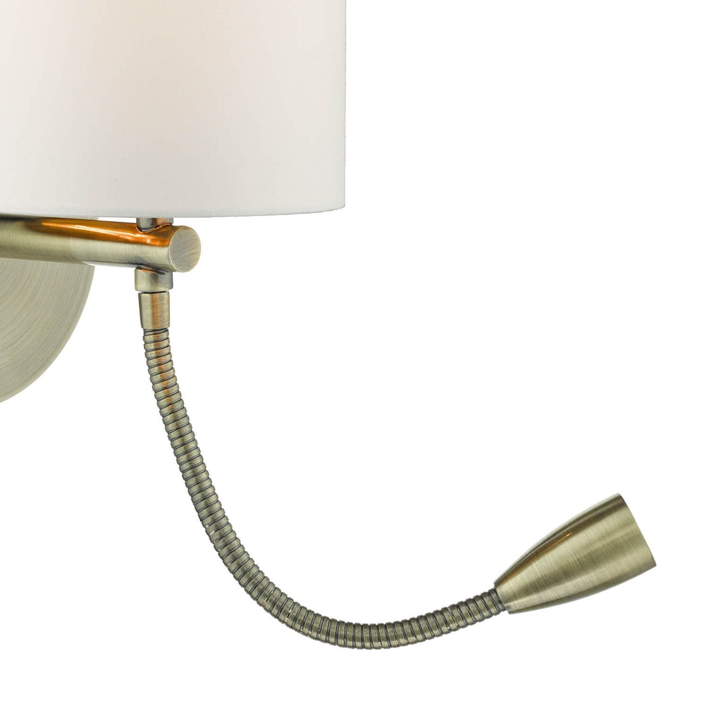 Feta Wall Light LED Antique Brass With Shade