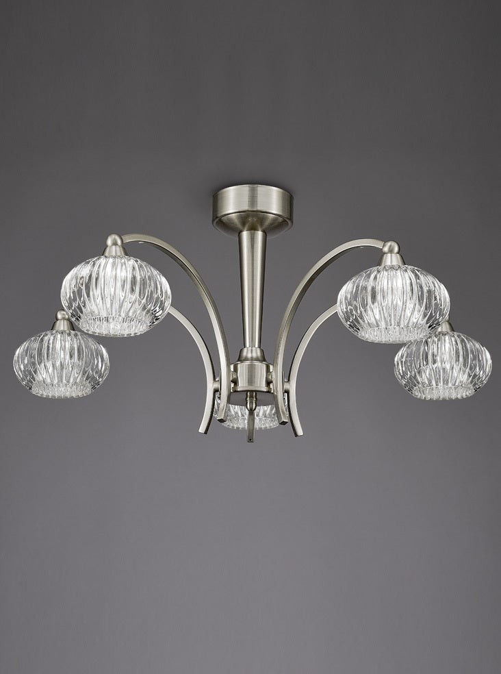 Ripple 5 Light Ceiling Fitting