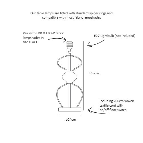 Futura Table/floor lamp base XL Ruby