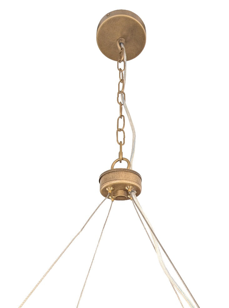 Harp 8lt Pendant in Aged Brass