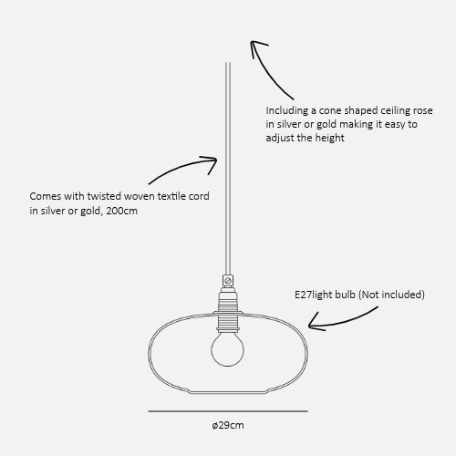 Horizon Pendant lamp M Deep blue