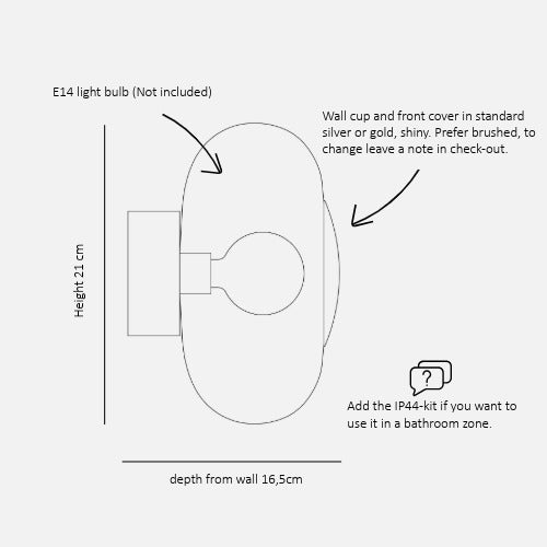 Horizon Surface lamp S Clear