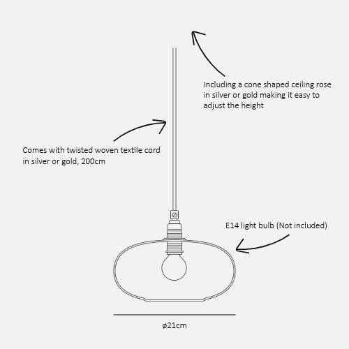 Horizon Pendant lamp S Golden smoke