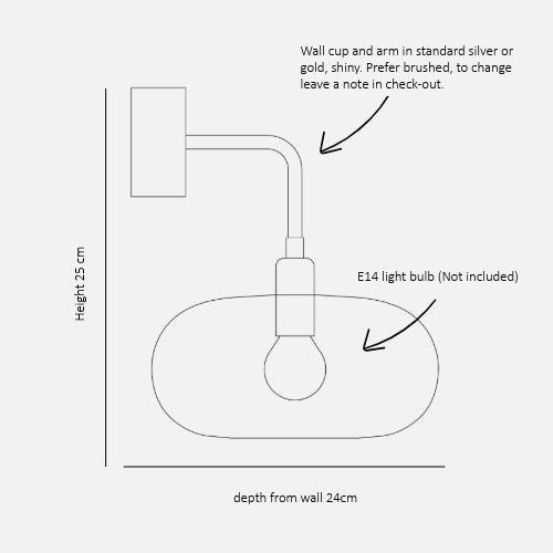 Horizon Wall lamp S Clear