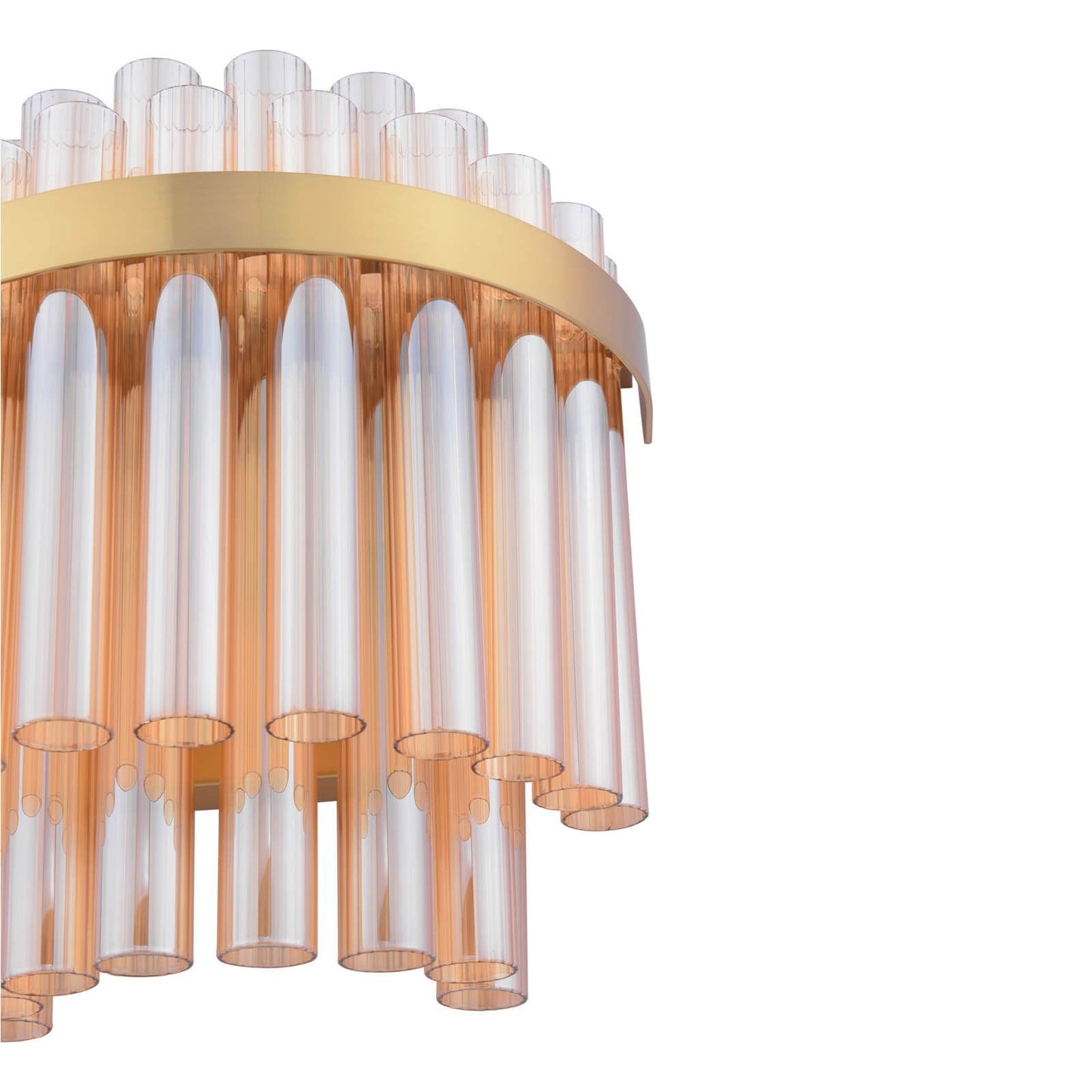 Imani 2 Light Wall Light Natural Brass and Champagne Glass