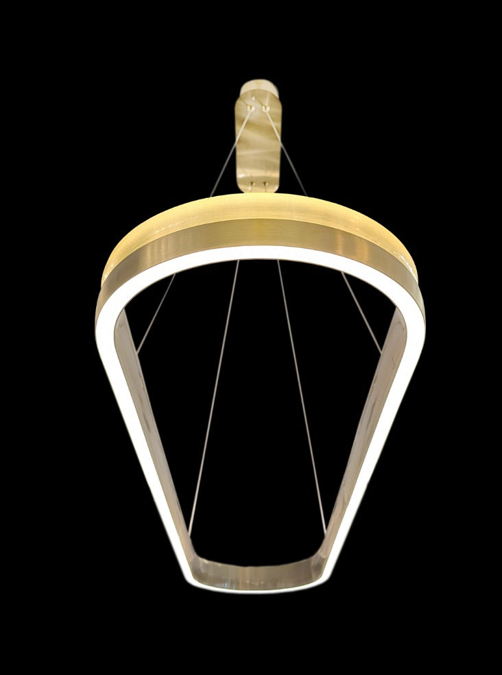 Eternity Oval Satin Brass LED Pendant