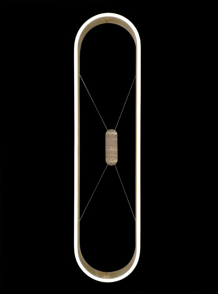 Eternity Oval Satin Brass LED Pendant