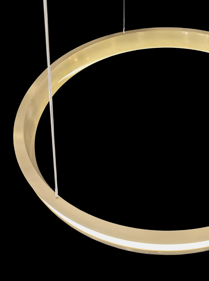 Eternity 600mm Satin Brass LED Pendant