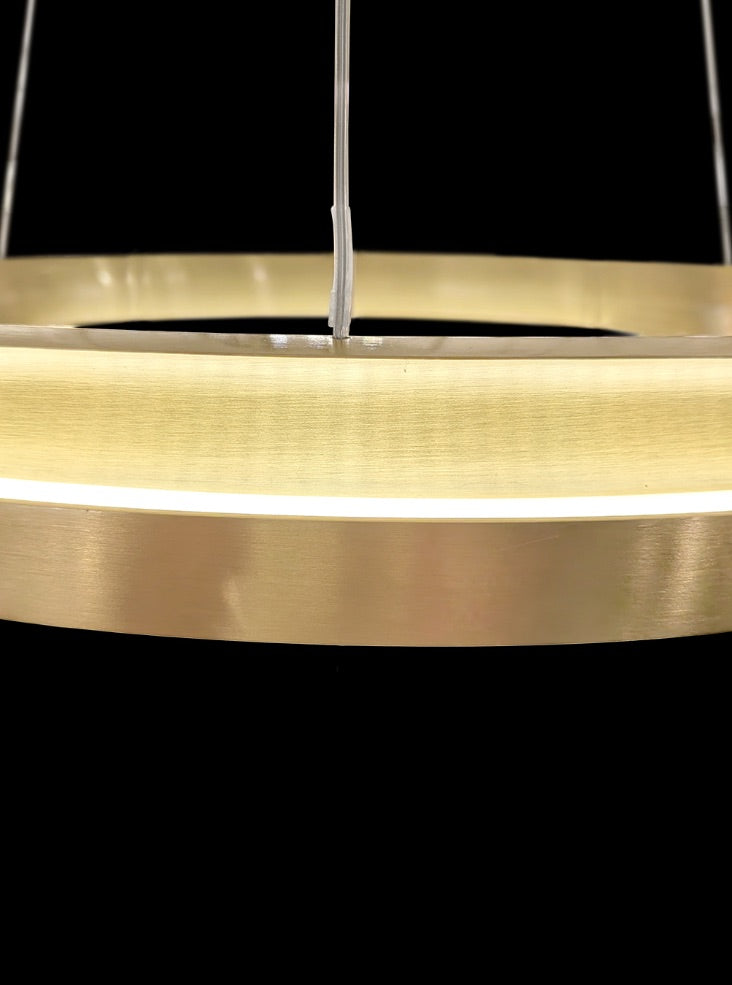 Eternity 600mm Satin Brass LED Pendant