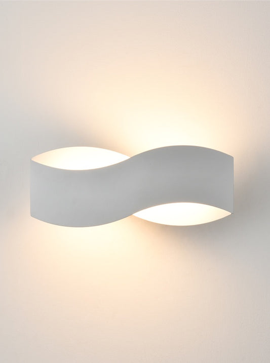 Infinity Matt White LED Wall Light